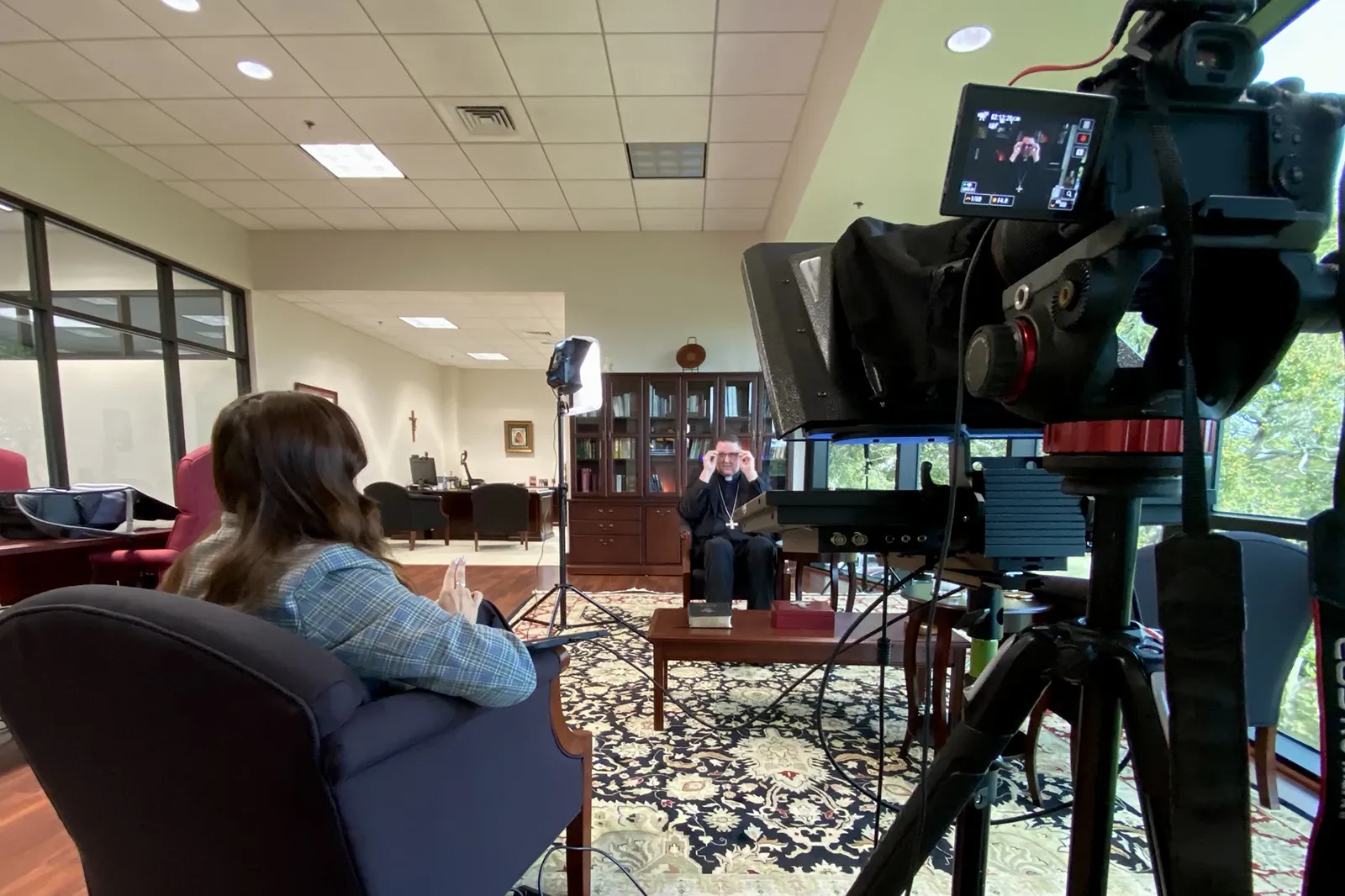 Behind-the-scenes view of the Diocese of St. Petersburg Easter Message production